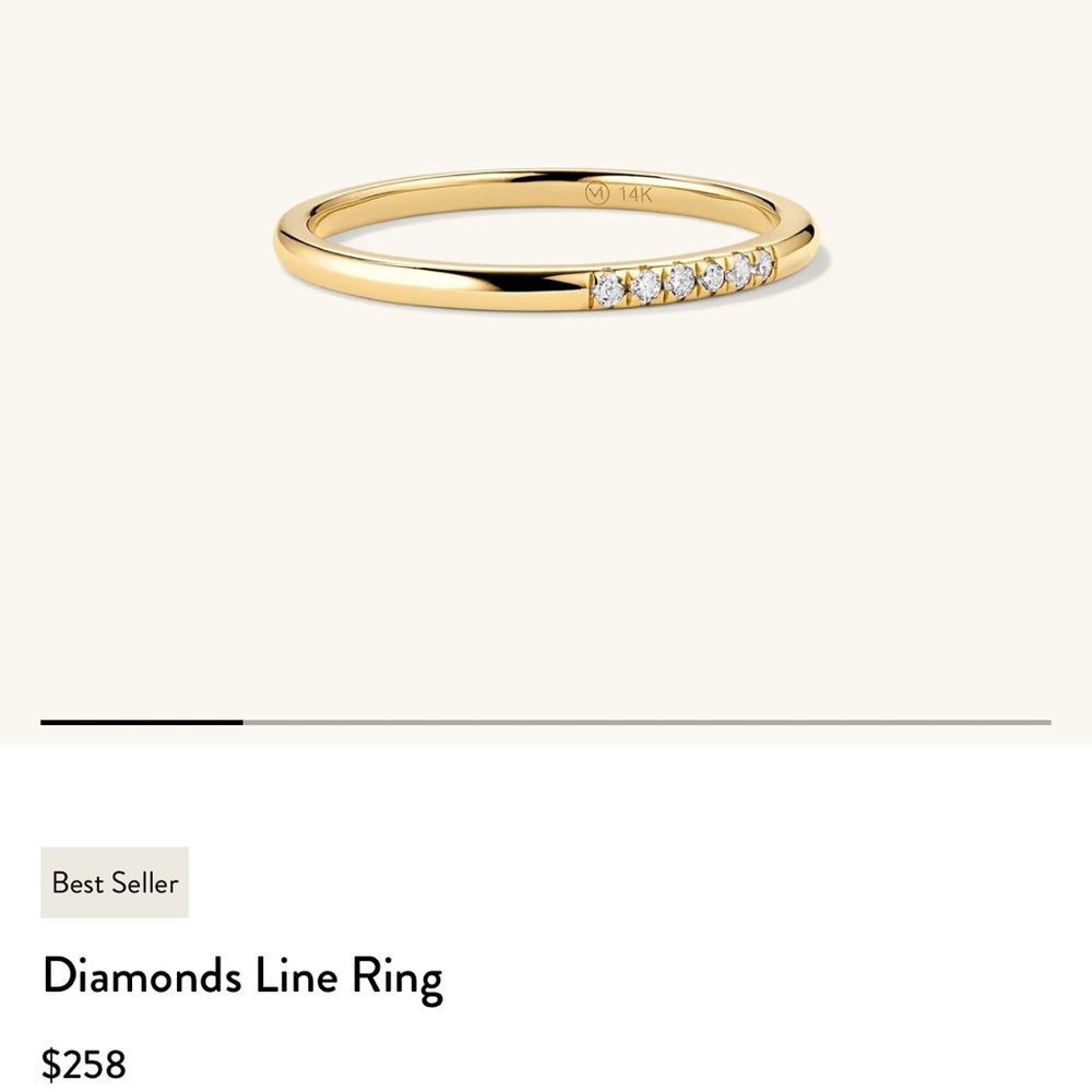 MEJURI Diamonds Line Ring